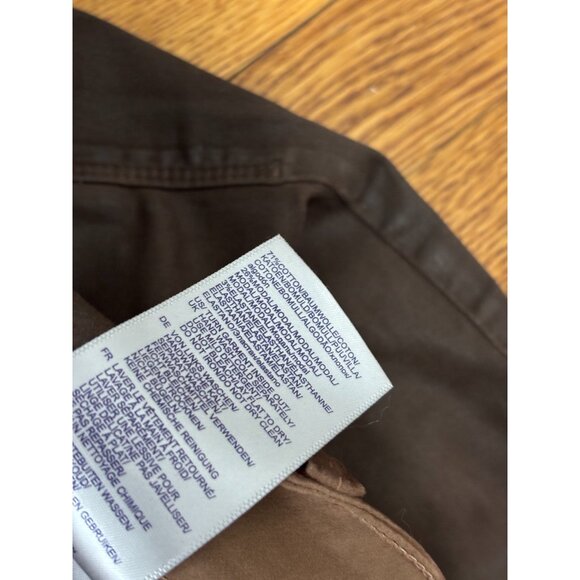 NYDJ Womens Alina Skinny Ankle Leggings Faux Leather Women's Size 12 Brown - Picture 6 of 8